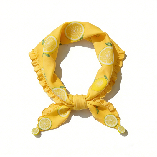 Lemon Ruffle Headscarf