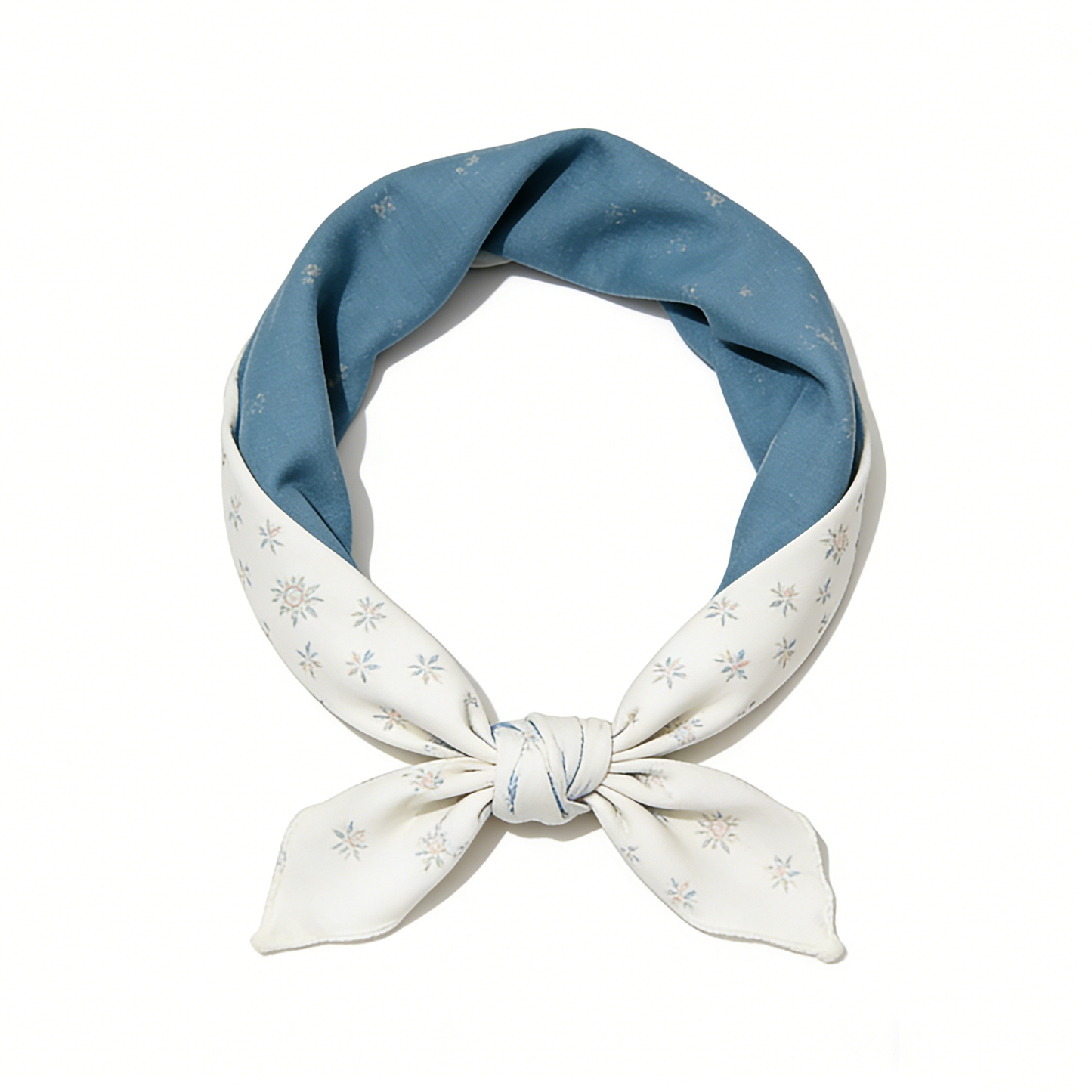Blue Floral Reversible Headscarf