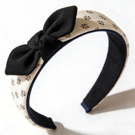 Floral Print Bow Headband
