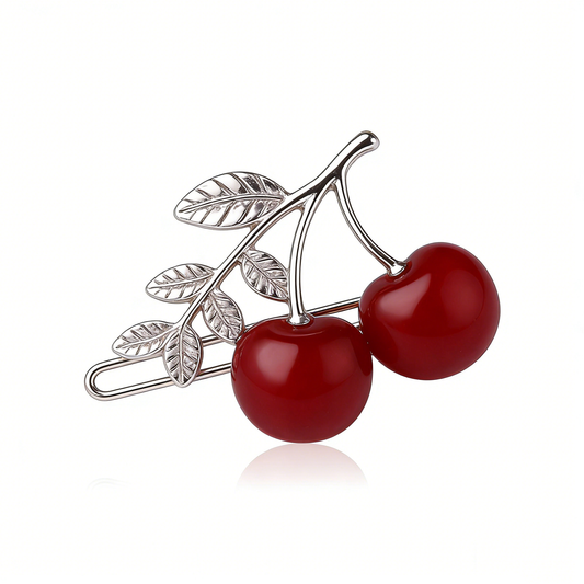 Cherry Red Hair Clip