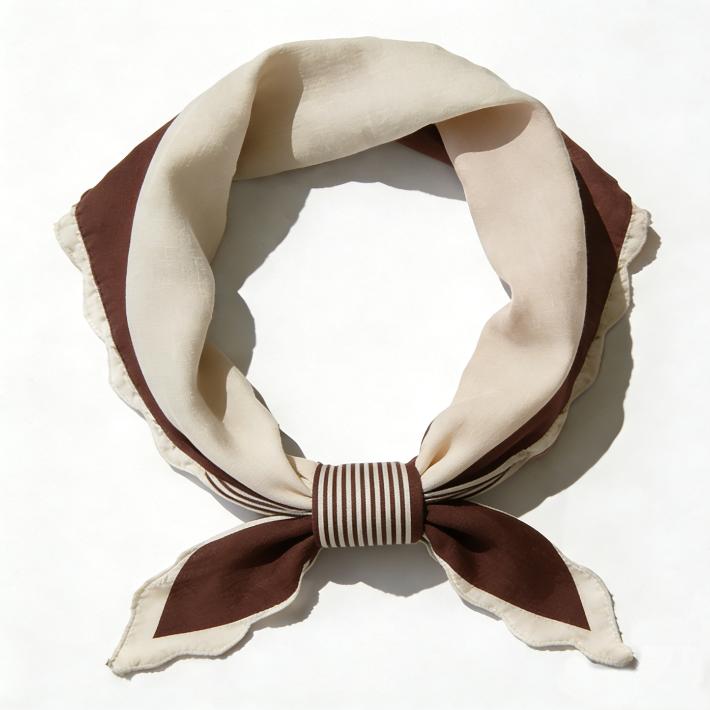 Brown & Cream Striped Headband