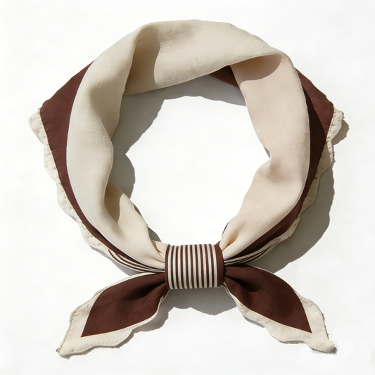 Brown & Cream Striped Headband