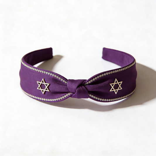 Purple Star of David Headband