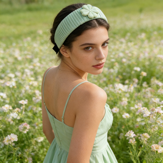 Green Clover Applique Headband