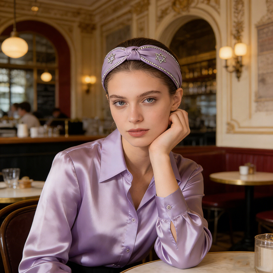 Lavender Star of David Headband