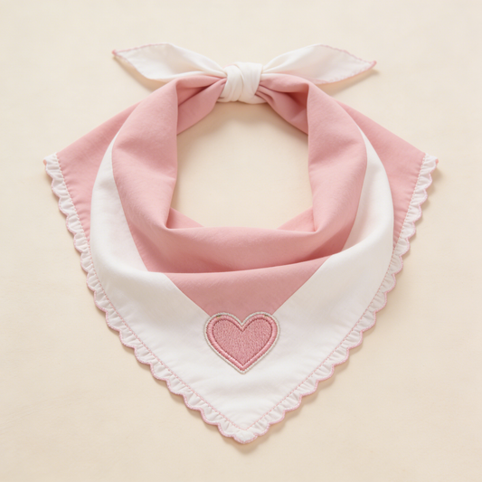 Pink Heart Headscarf