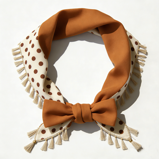 Polka Dot Tassel Headscarf